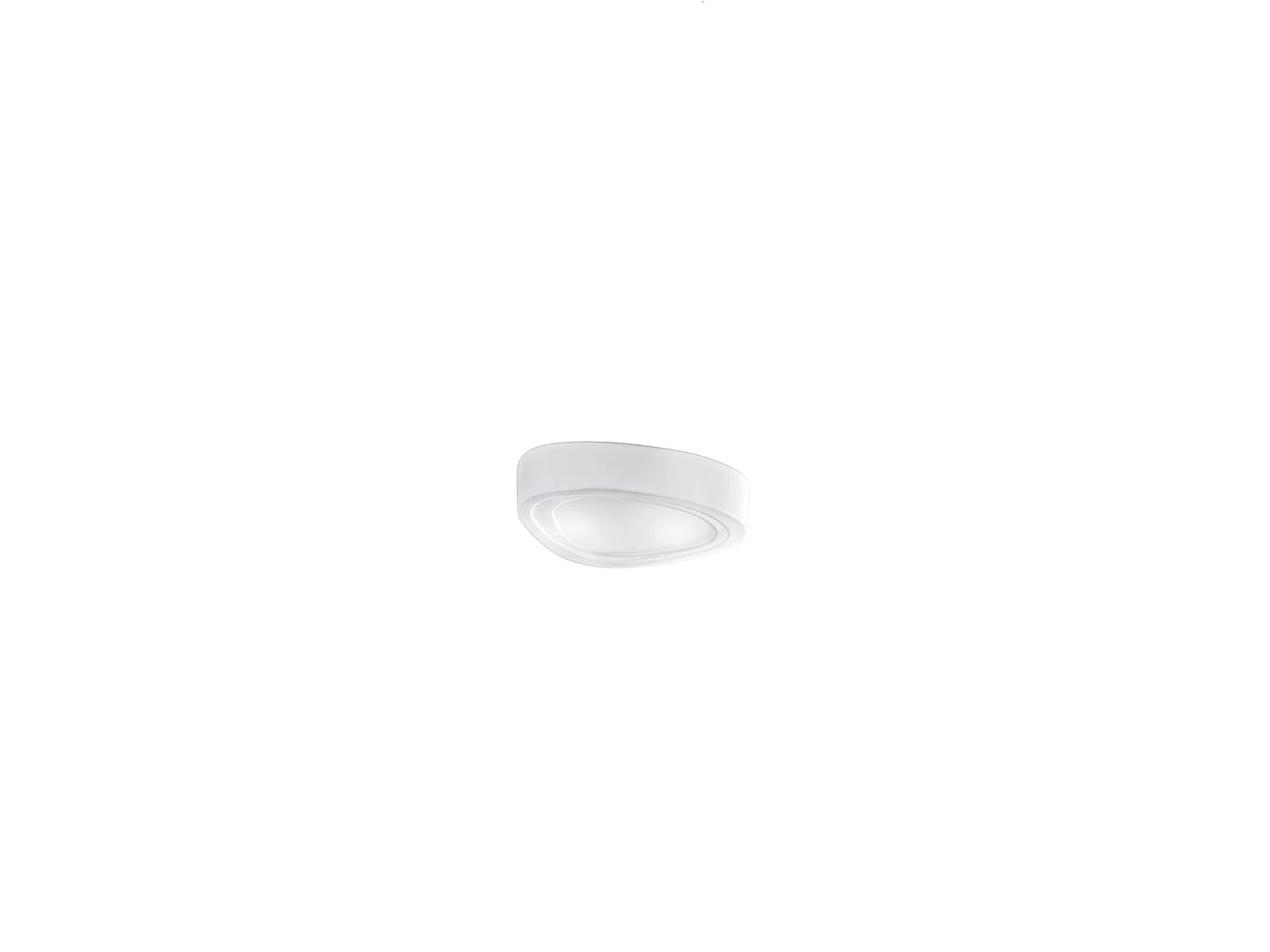 Witte glazen plafondlamp 10S46470 met 2xE27 fitting, modern en elegant design voor binnenverlichting, afmetingen 35x28x9 cm - Merknaam Perenz