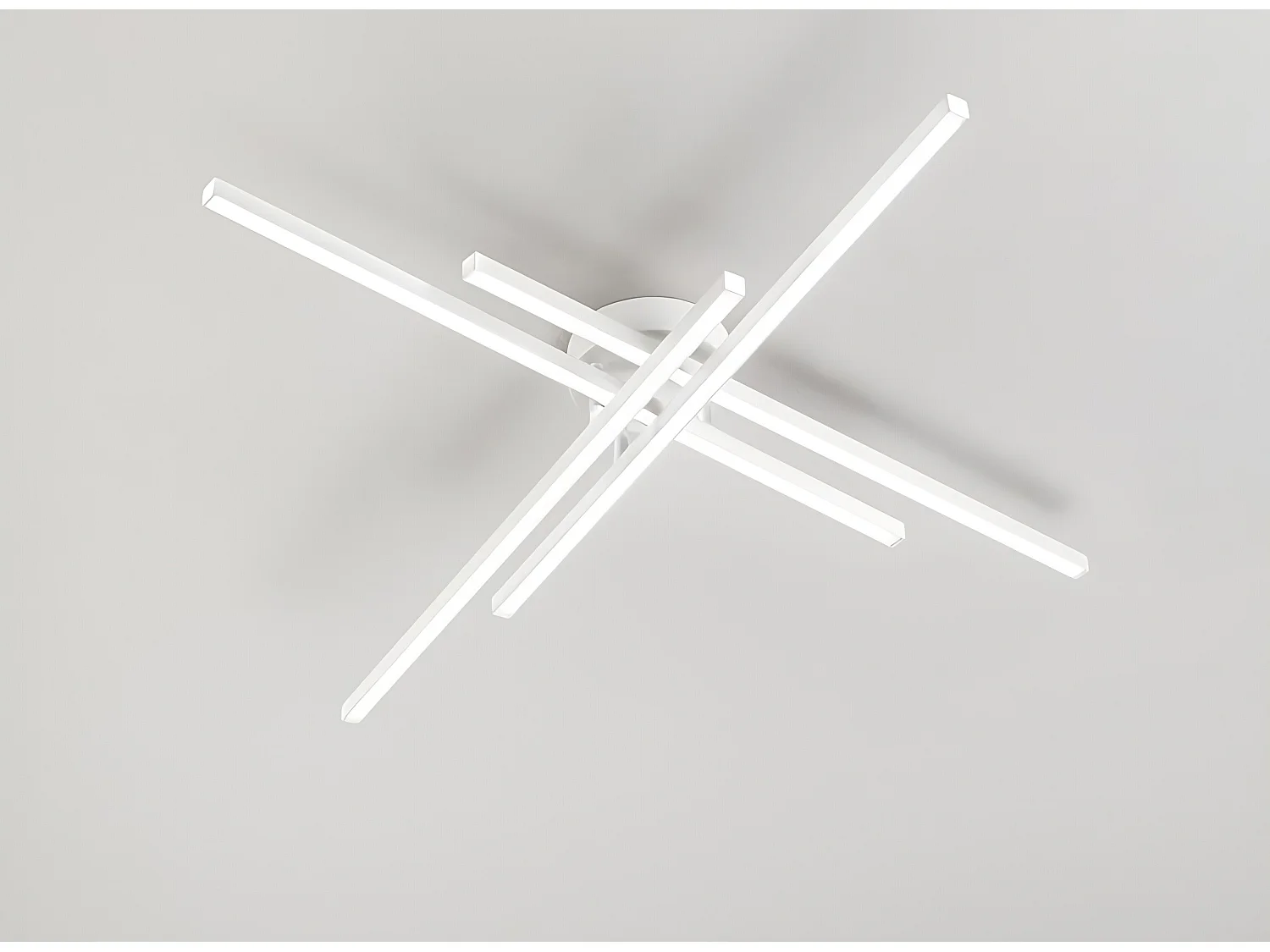 Plafonier LED Quadrado 58W Branco Mate - Estrutura em Metal e Alumínio com Pintura Eletrostática - Seleção de Luz CCT 3000K-6000K - Marca Perenz