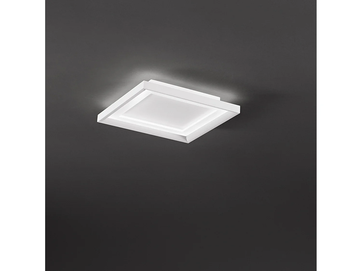 30W 3000K Matwitte Metalen Vierkante LED Plafondlamp, Modern Minimalistisch Design Plafondlamp L.35x35 cm - Perenz