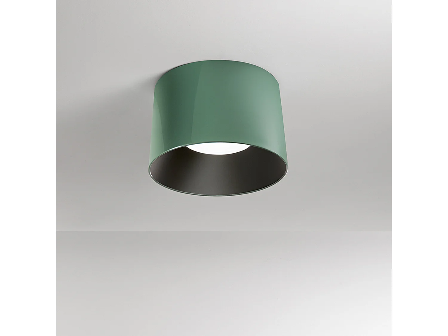 Perenz 36W cilindrische LED-hanglamp in glanzend groen metaal, dimbare CCT-technologie, diameter 50 cm