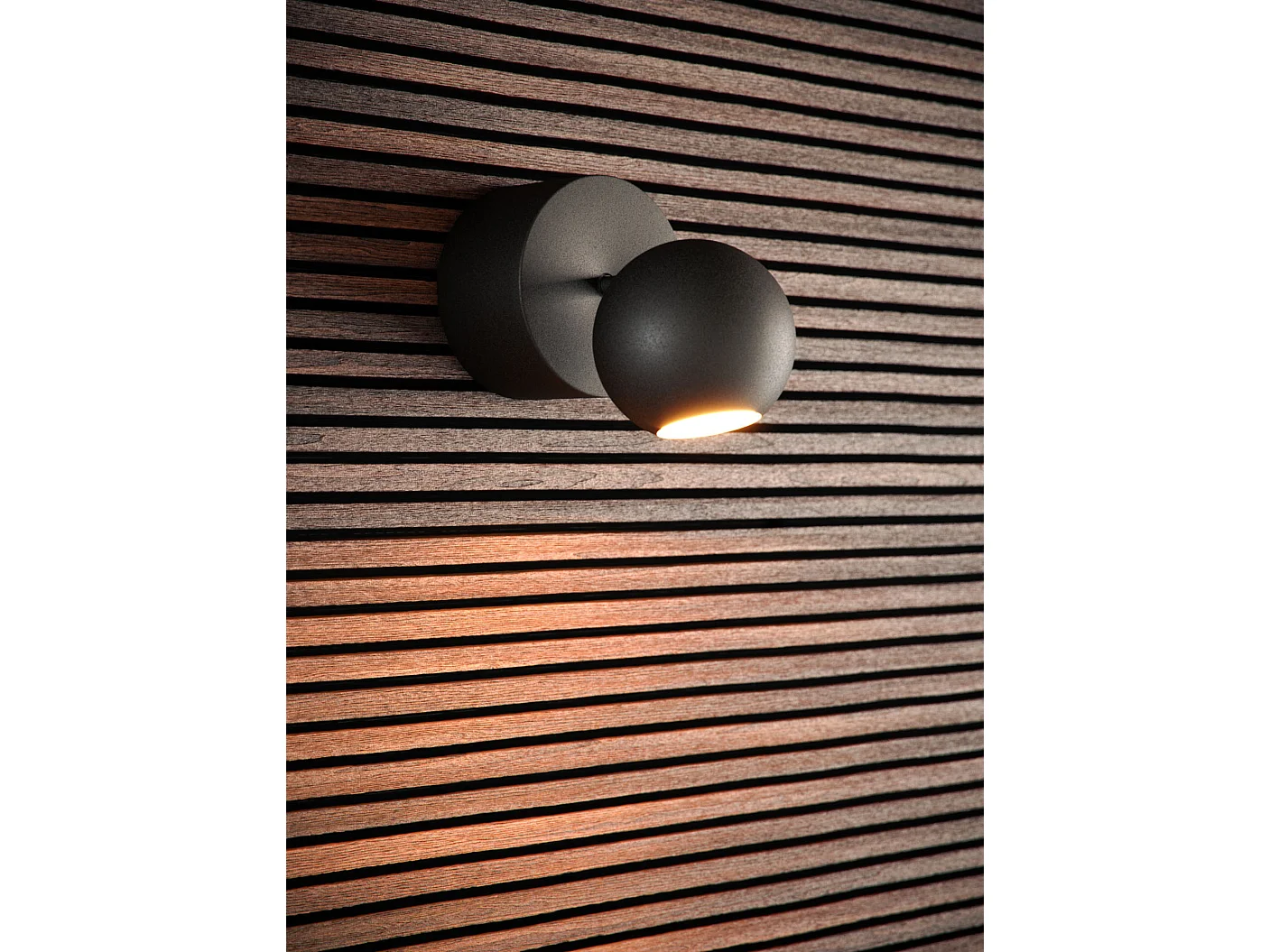 Mini Bora Surface 4.5W 38º 3000K Preto Fosco - Refletor de Teto LED Esférico Ajustável - Beneito & Faure - Design Profissional