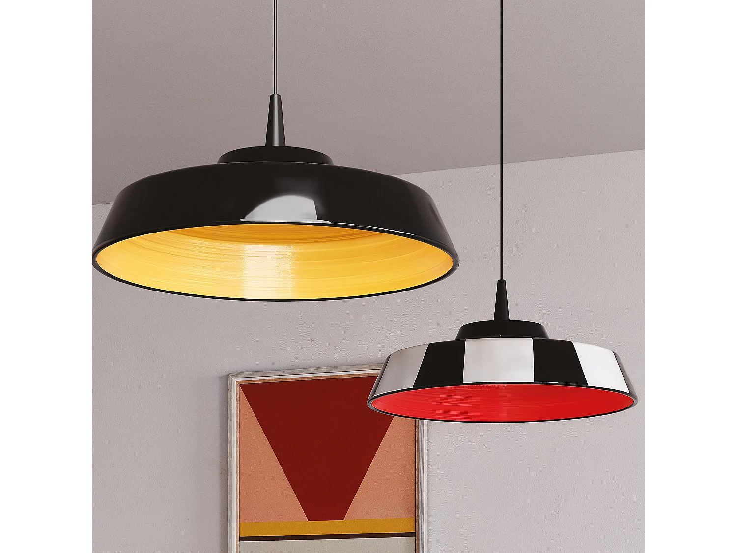 Lámpara colgante LED Circus Black, diseño moderno con difusor de cerámica artesanal de 24 cm de diámetro, luz cálida de 2700 K, acabado blanco.