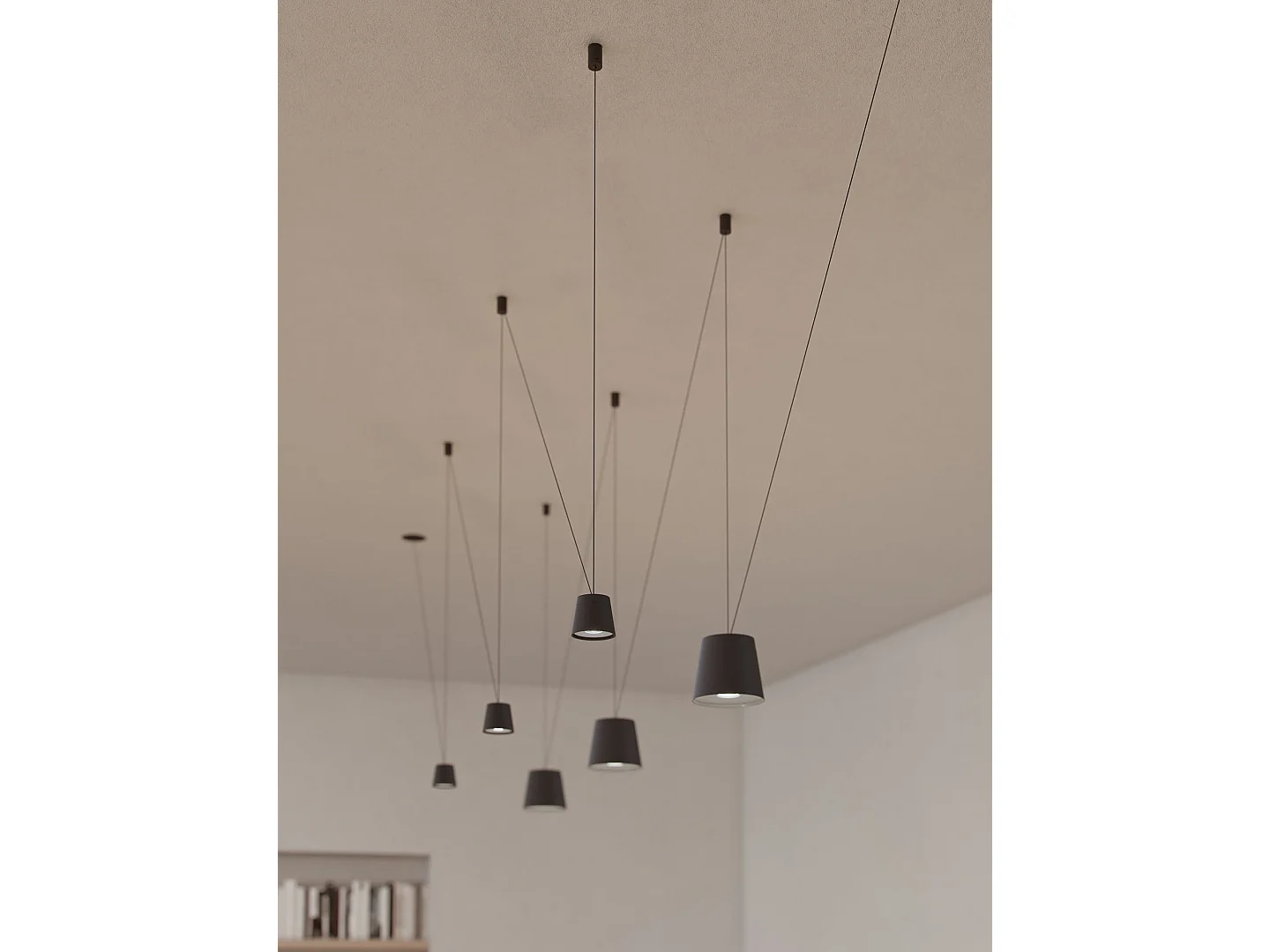 Lievo XL Space pendellampe, 15 W LED, farvetemperatur 2700 K/3200 K/4000 K, strålevinkel 38°, matsort - Beneito & Faure - Designer