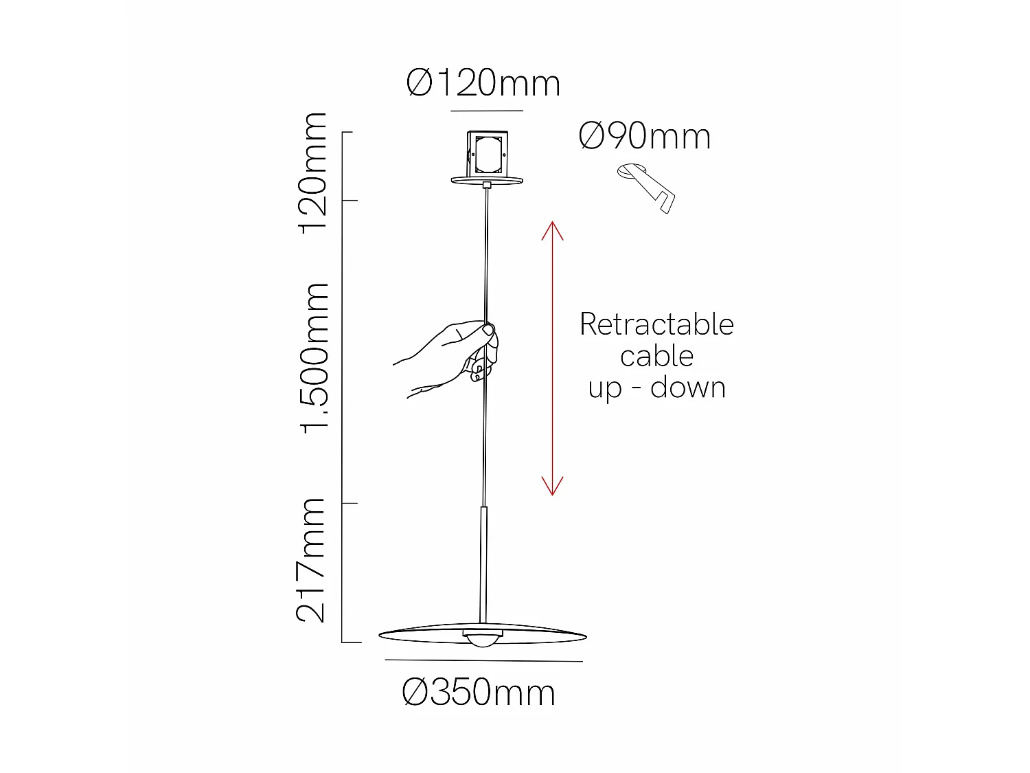 Beneito & Faure Hat Suspension Recessed 8W 83º 2700K White Mat - Professionele LED-hanglamp voor binnen met warm licht