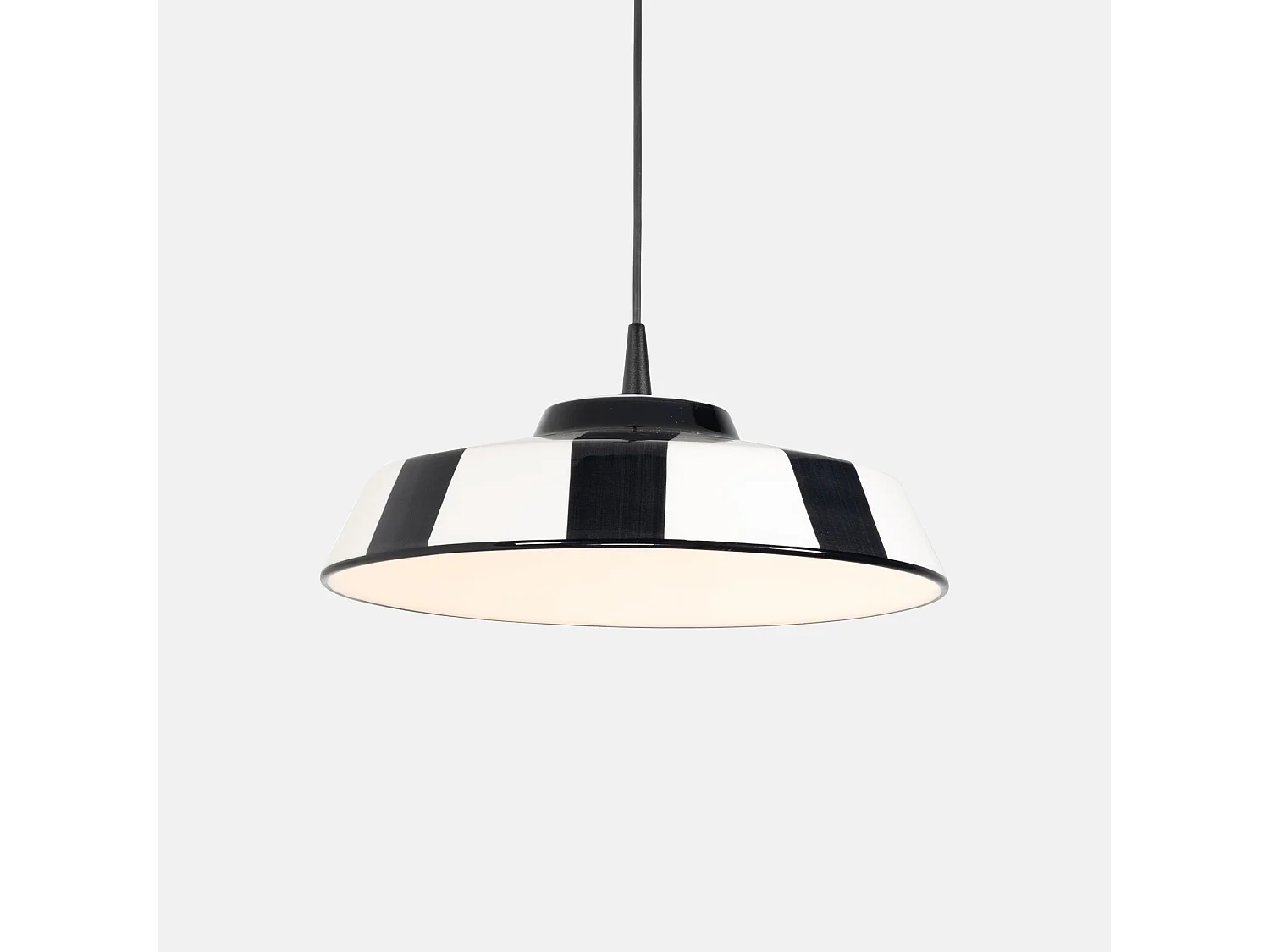 Lámpara colgante LED Circus 8W 2700K Diámetro 35cm Cerámica hecha a mano Made in Italy Diseño elegante en blanco y negro para interiores IP40 Modular