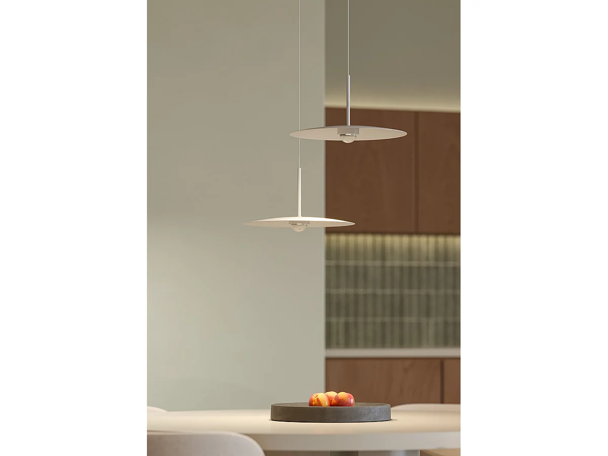 Beneito & Faure Hat indbygget lampe 8W 83º 3000K hvid mat - Professionel LED pendellampe til indendørs brug med varmt hvidt lys