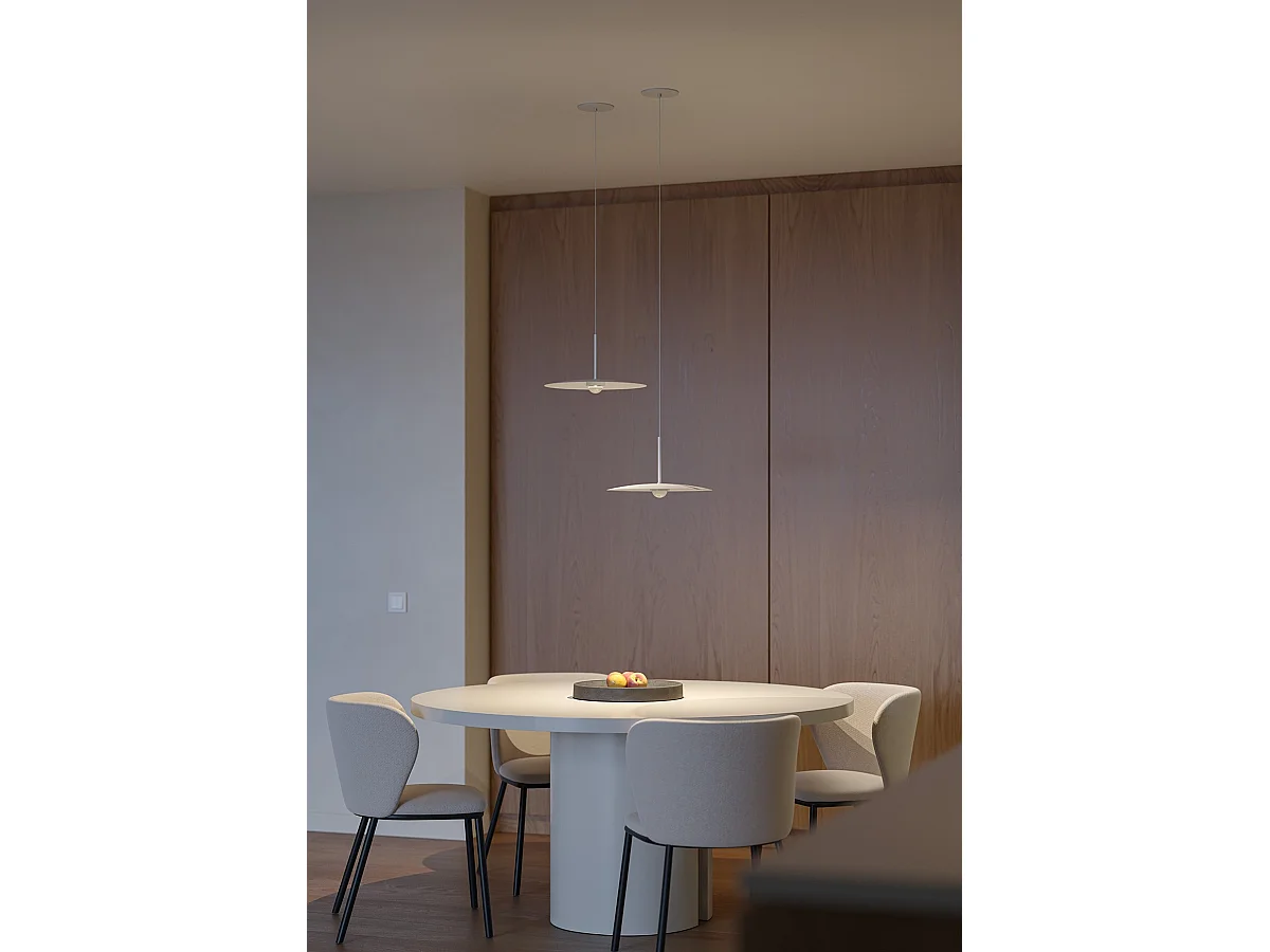 Beneito & Faure Hat indbygget lampe 8W 83º 3000K hvid mat - Professionel LED pendellampe til indendørs brug med varmt hvidt lys