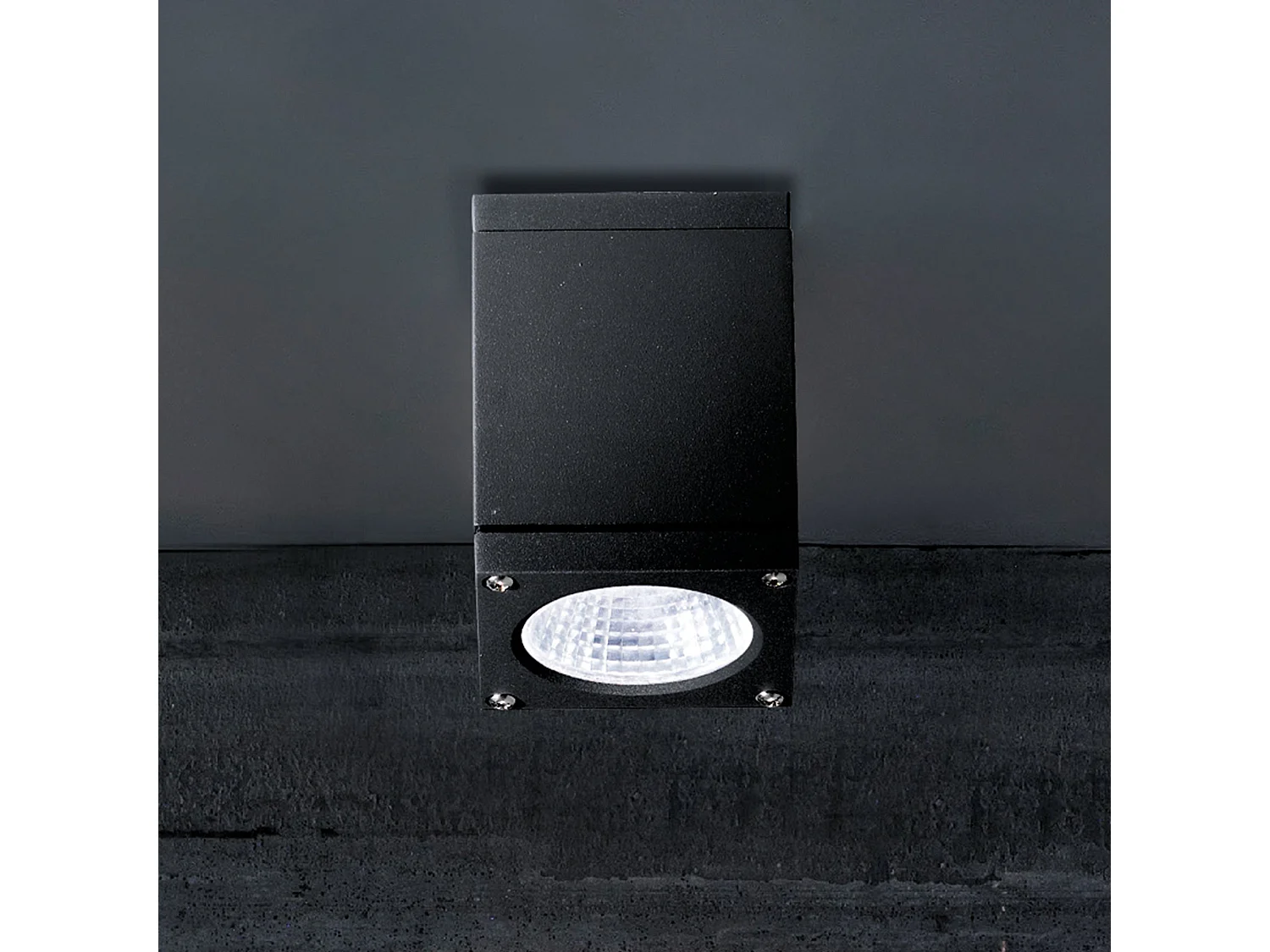 Sole Square LED-Deckenleuchte 6W 3000K IP54 Aluminium-Druckguss Dunkelgrau für moderne dekorative Beleuchtung im Innen- und Außenbereich