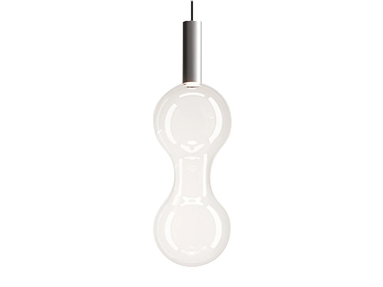 Zafferano Sfer'Otto Pendelleuchte aus Aluminium und Borosilikatglas, 8 W 2700 K dimmbare Phasenanschnitt-LED, modernes und elegantes Design