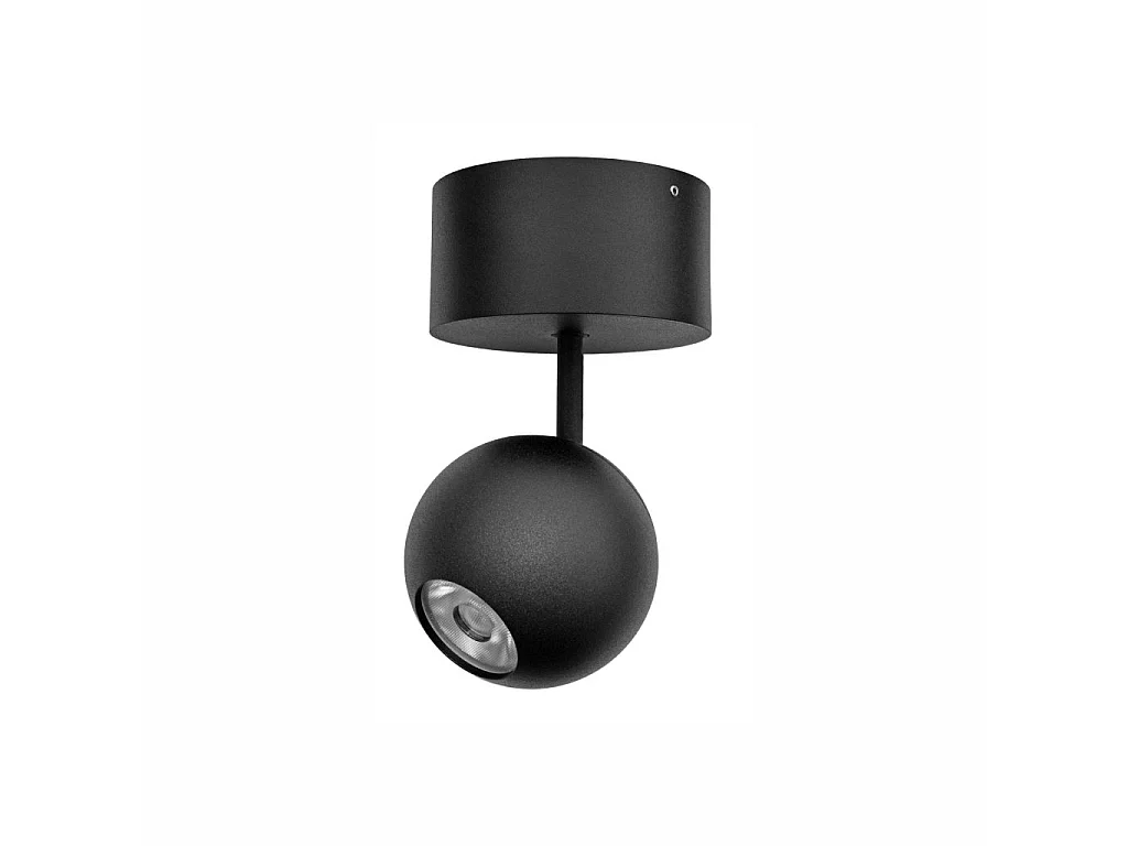 Foco de techo LED Bora Surface de 8,5 W, 36º, 3000 K, negro mate, foco esférico ajustable de alta reproducción cromática - Beneito & Faure