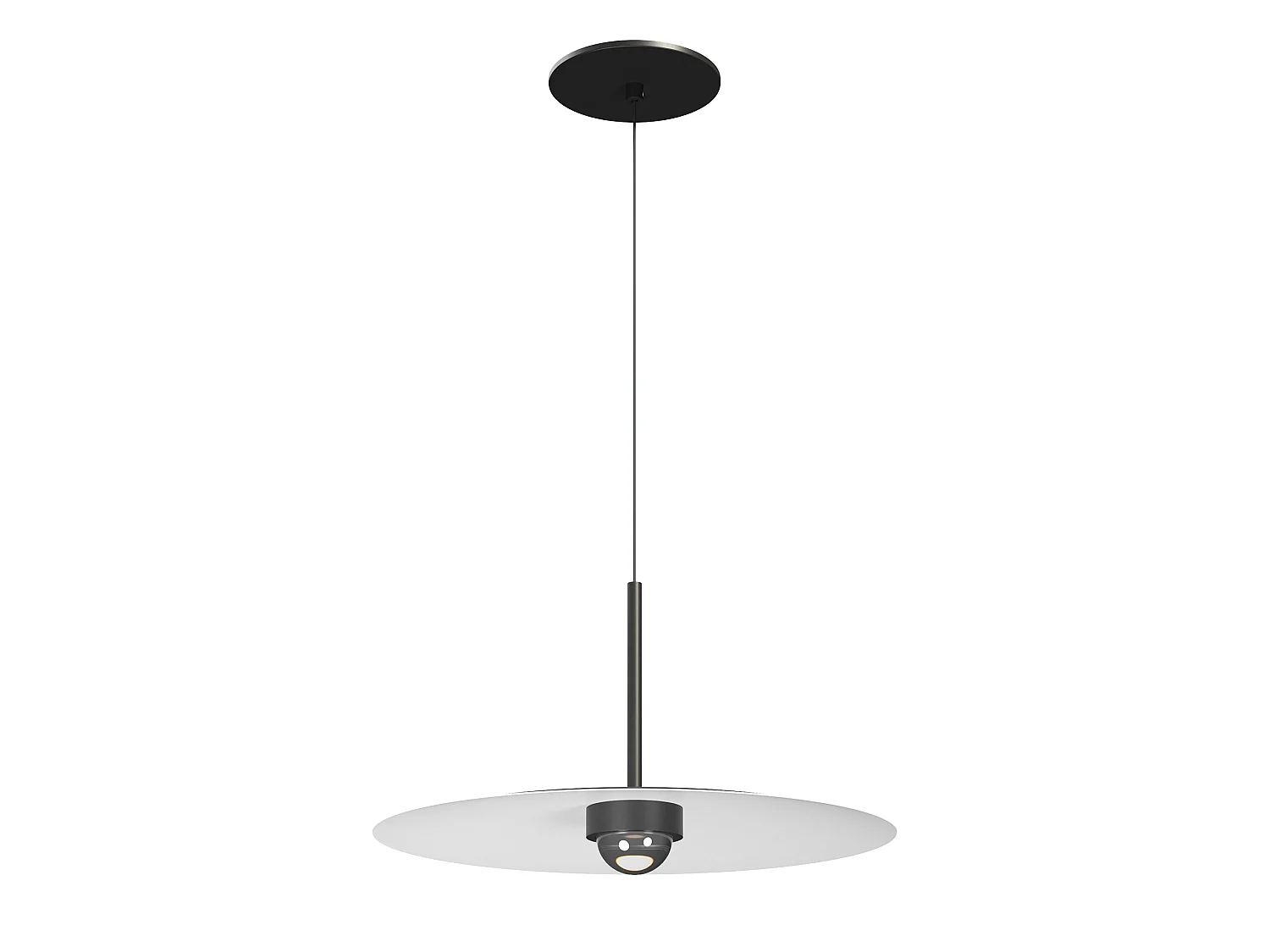 Lámpara colgante empotrable Beneito & Faure Hat 8W 83º 3000K Negro Mate - Lámpara colgante LED profesional para interiores con luz cálida