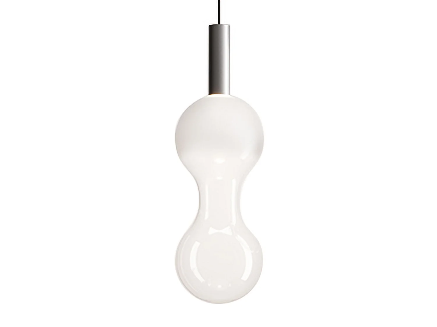 Zafferano Sfer'Otto Pendelleuchte aus Aluminium und mundgeblasenem Borosilikatglas, 8 W 3000 K LED, dimmbar mit TRIAC-Phasentrennung