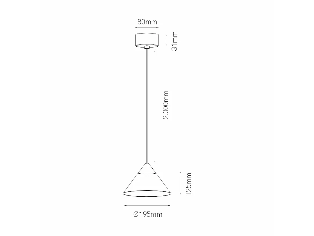 Ark Surface LED pendellampe 6W 90º 3000K Sort/Transparent, konisk design til indendørs brug - Beneito & Faure - Belysning