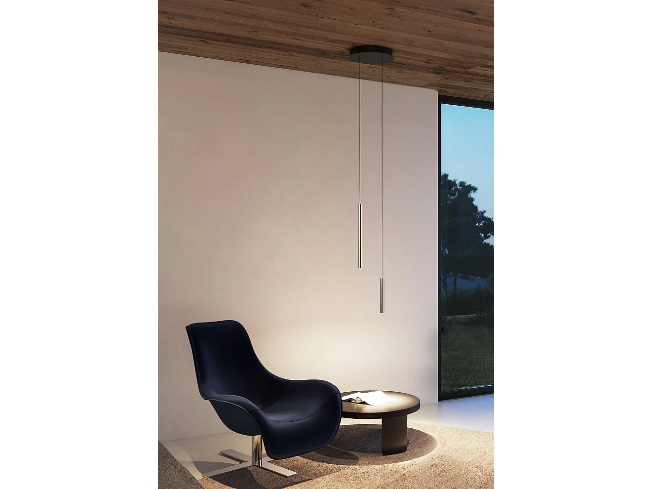 Atmos Slim LED-rørlampe 6W CCT 2700K-4000K Tuya Smart Silver - indbygget eller påbygning - Beneito & Faure