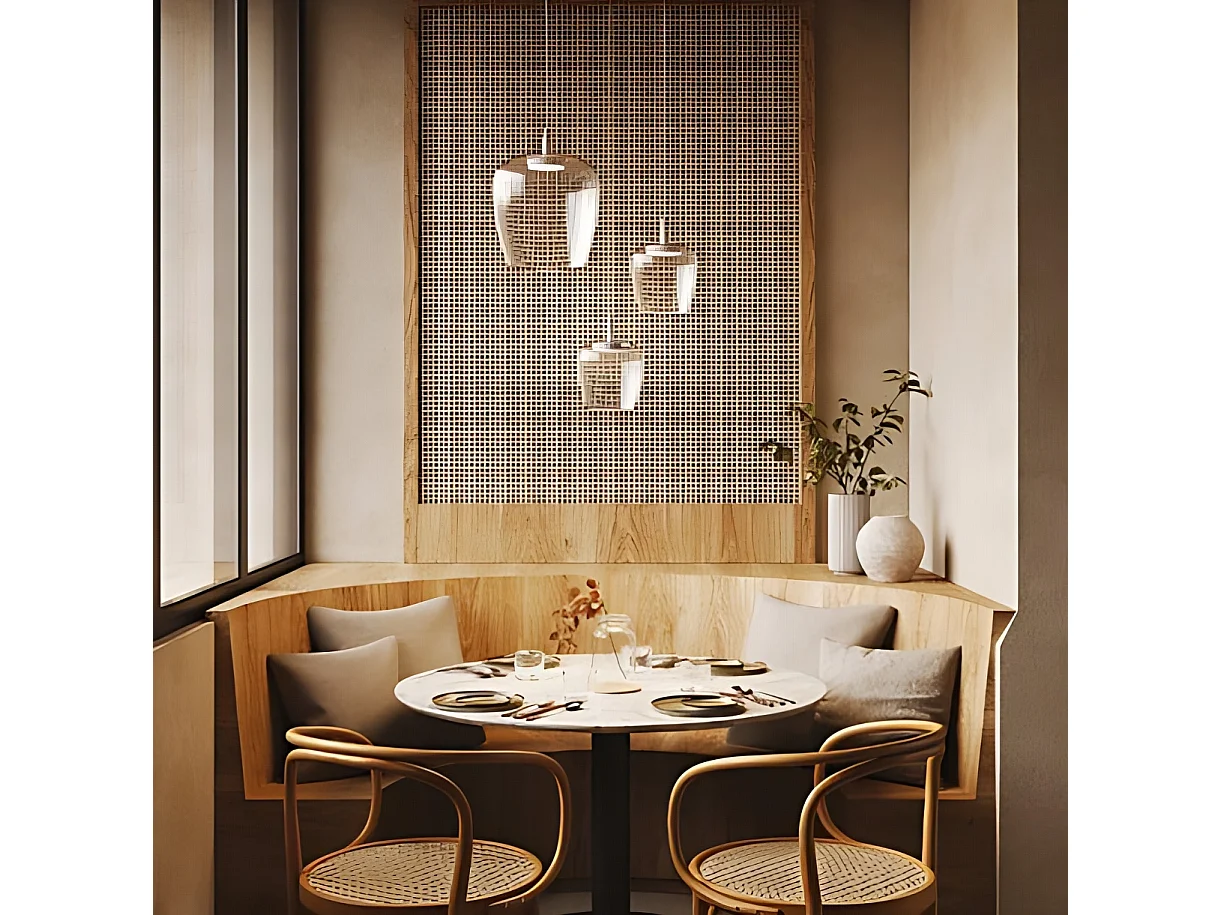 Zafferano pendellampe Bilia 230V LED 8W 3000K diameter 18 cm borosilikatglas sort og antik guld, elegant design til moderne interiør