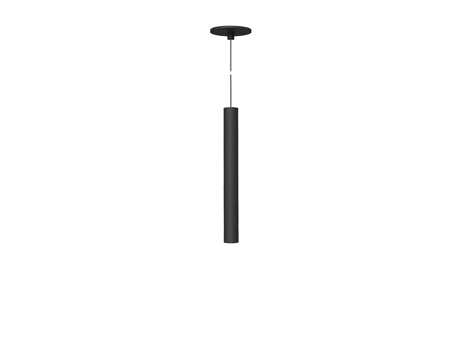 Atmos Slim lámpara tubular LED colgante 6W con Tuya Smart, CCT 2700K-4000K y acabado negro mate - Beneito & Faure
