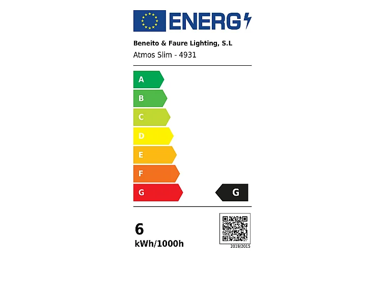 Atmos Slim LED Rørlampe 6W CCT 2700K-4000K Tuya Smart Mat Sort - Indbygget eller Påbygning - Beneito & Faure