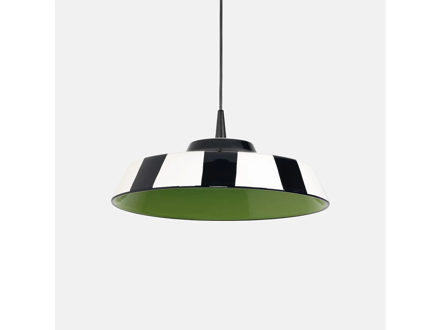 Candeeiro suspenso LED Circus em cerâmica verde, diâmetro 35 cm, altura 300 cm, IRC 90, 8W, 2700K, iluminação moderna para interiores.