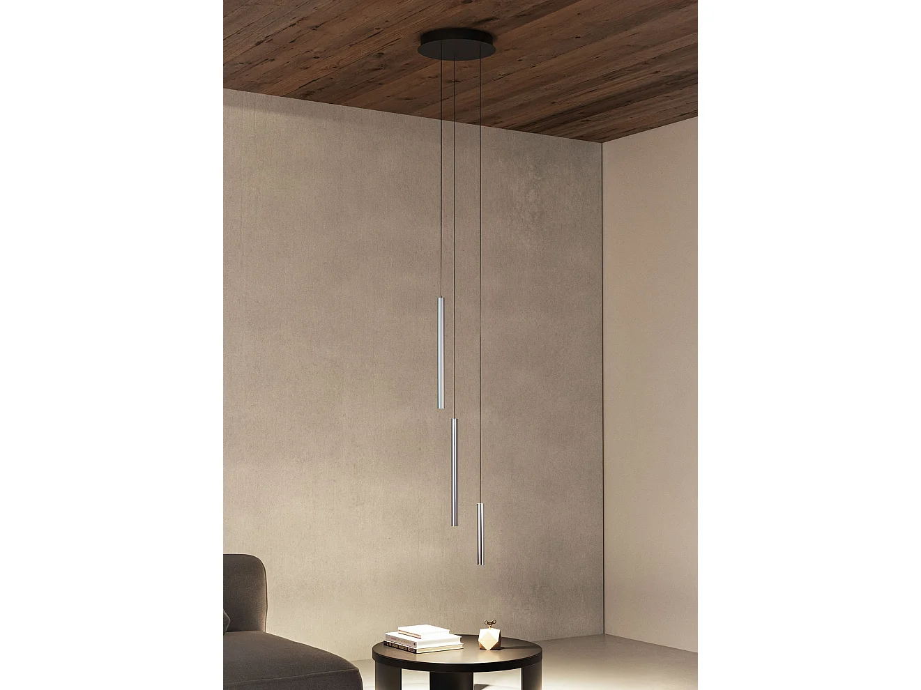 Atmos Slim XL LED pendellampe 6W CCT 2700K-4000K Tuya Smart Sølv, 45° optik, indbygget eller påbygget - Beneito