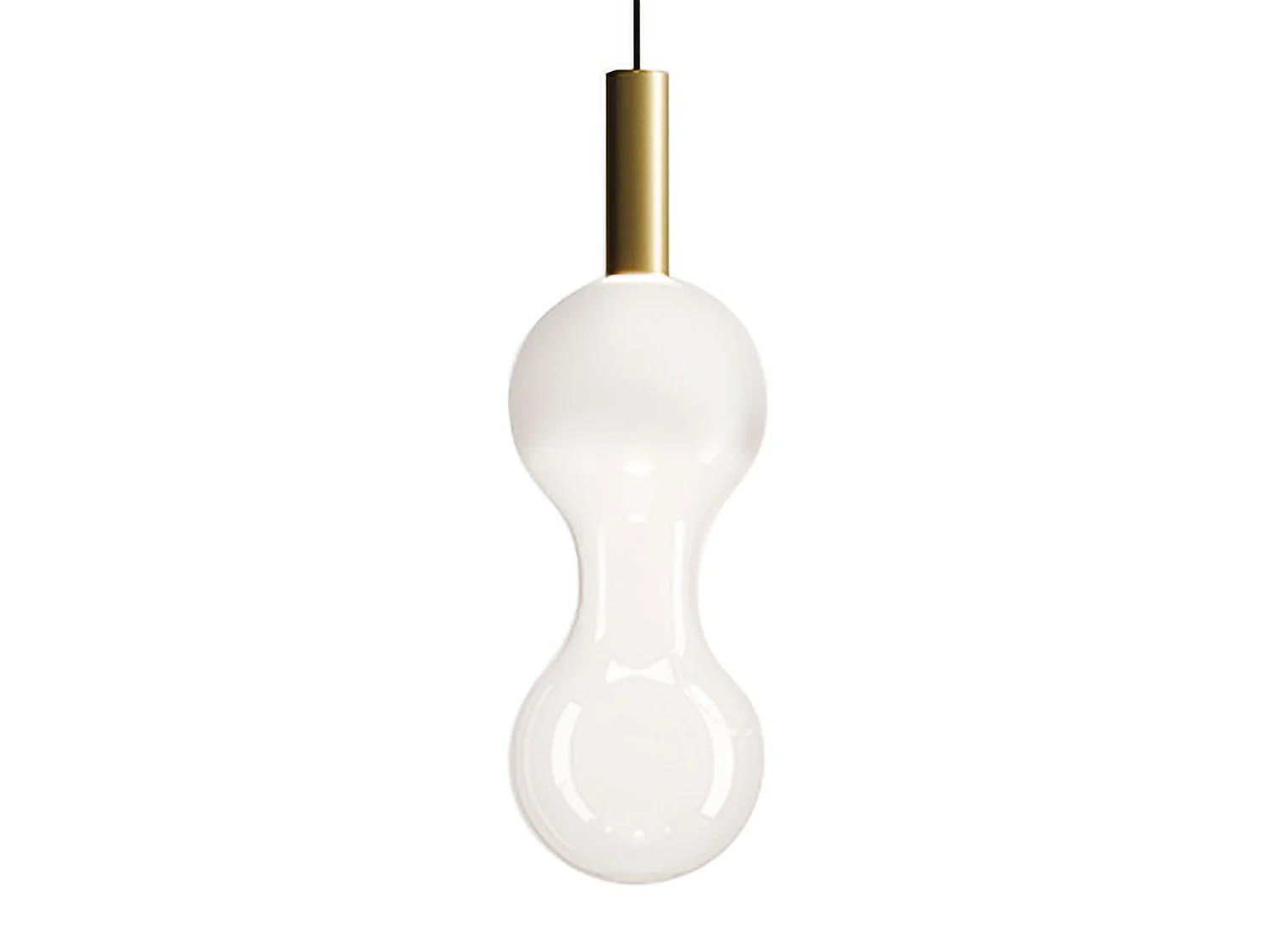 Zafferano Sfer'Otto hanglamp met diffuser van geblazen borosilicaatglas, gezandstraalde goudkleurige en transparante afwerking, 8W 3000K IP40 LED