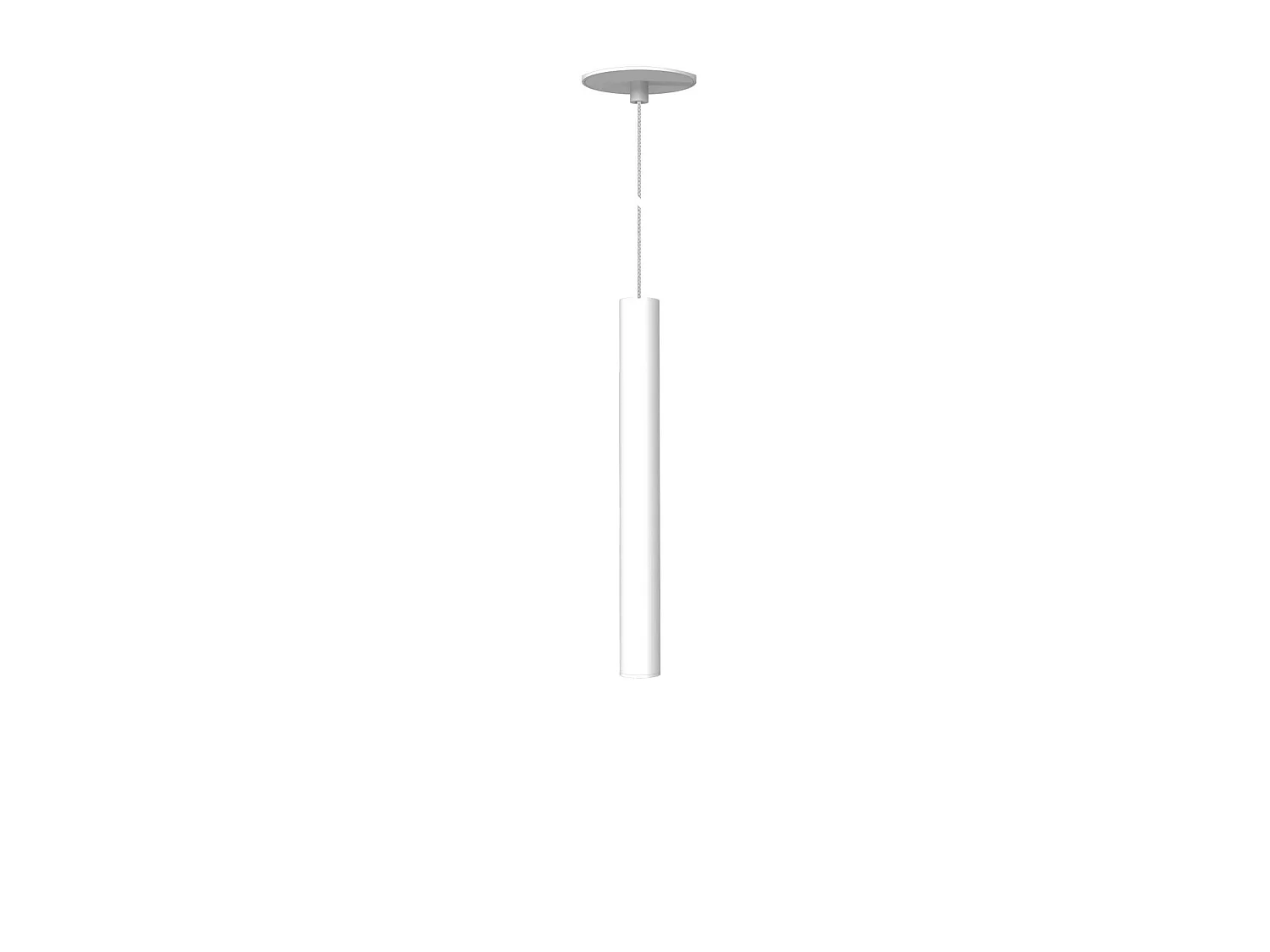 Lámpara LED tubular colgante Atmos 6W, CCT 2700K-4000K, Tuya Smart, blanco mate, instalación empotrable o superficie, marca Beneito & Faure.