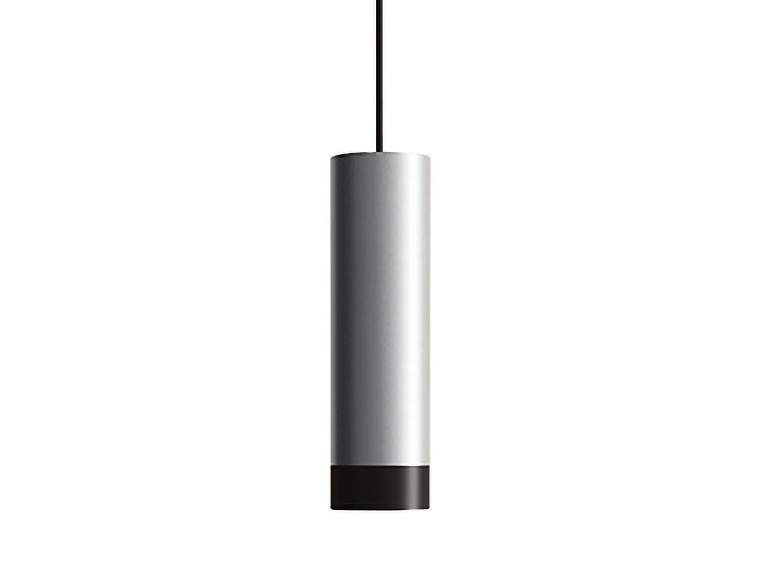Tubotto Dimmbare LED-Pendelleuchte 8W 2700K in Schwarz und Silber eloxiertem Aluminium Modernes Design für hochwertige Inneneinrichtungen