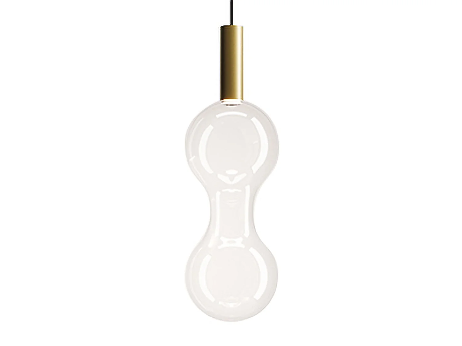 Zafferano Sfer'Otto LED-hanglamp 8W dimbaar TRIAC goud en mondgeblazen borosilicaatglas, elegant ontwerp voor binnengebruik IP40