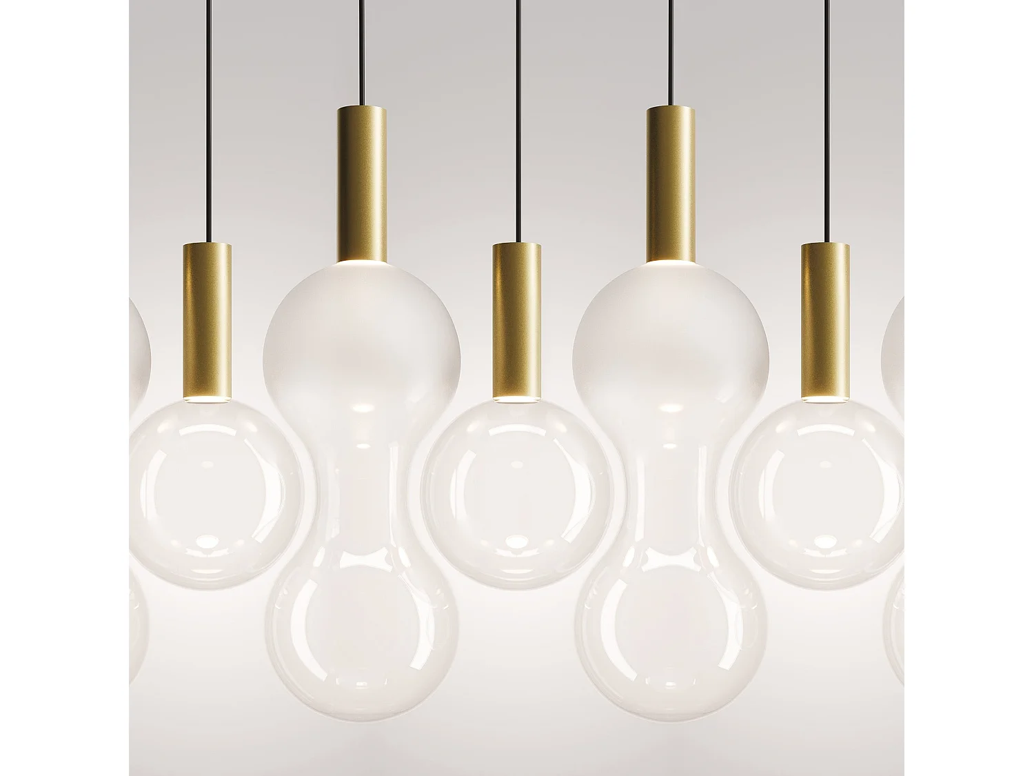 Zafferano Sfer'Otto LED-hanglamp 8W dimbaar TRIAC goud en mondgeblazen borosilicaatglas, elegant ontwerp voor binnengebruik IP40