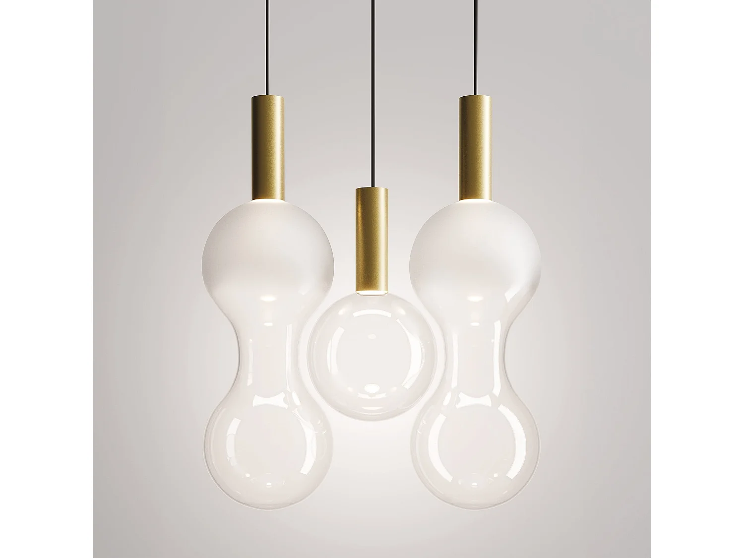Zafferano Sfer'Otto LED-hanglamp 8W dimbaar TRIAC goud en mondgeblazen borosilicaatglas, elegant ontwerp voor binnengebruik IP40