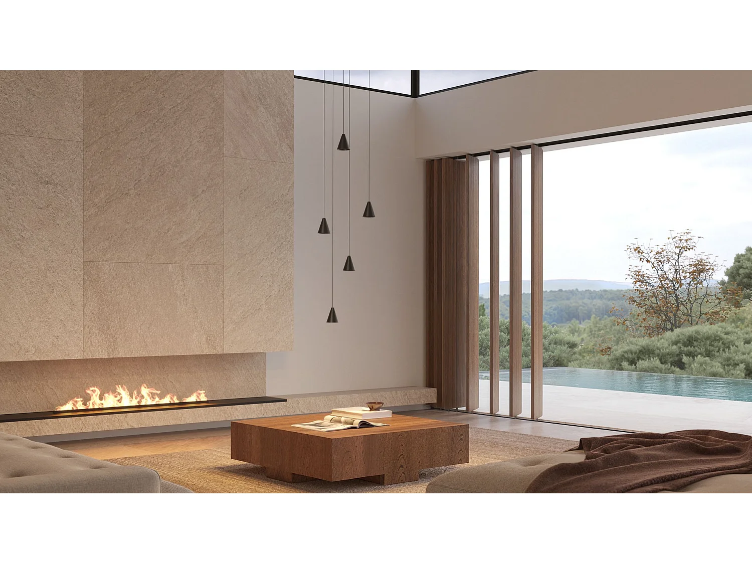 Beneito & Faure Zoe Space 8 pendellampe, 38° LED-spotlight med afbryder, CCT 2700K/3200K/4000K, elegant matsort finish - Beneito Faure