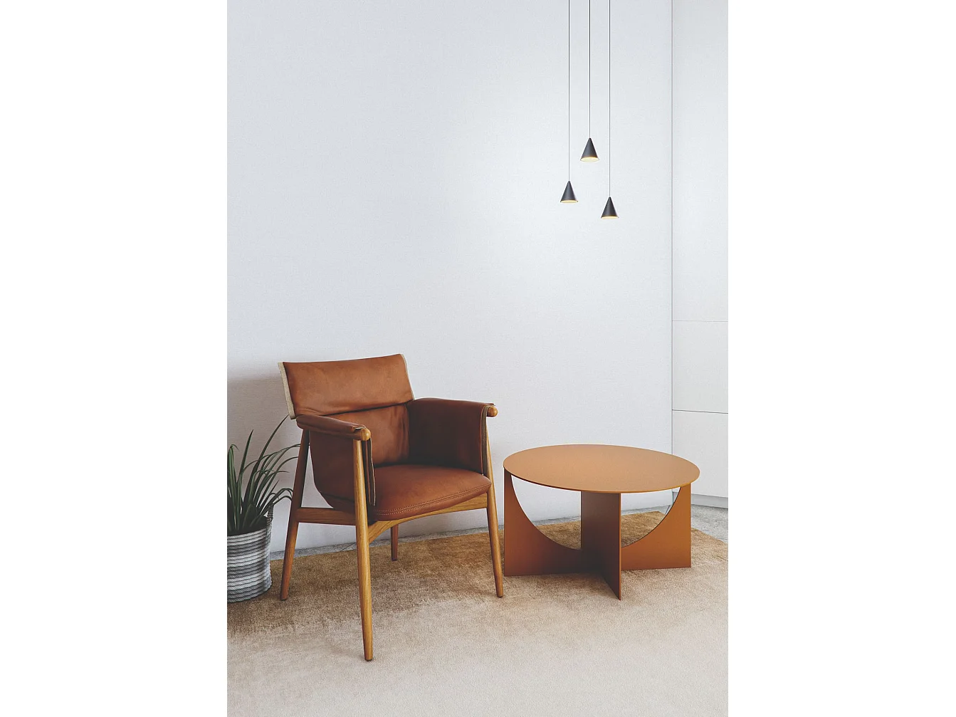 Beneito & Faure Zoe Space 8 pendellampe, 38° LED-spotlight med afbryder, CCT 2700K/3200K/4000K, elegant matsort finish - Beneito Faure