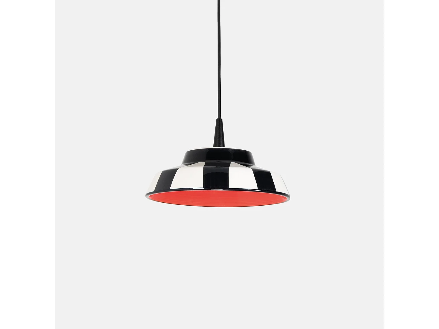 Candeeiro suspenso LED Circus 8W 2700K 645lm em cerâmica vermelha, feito em Itália, 24cm diâmetro, design modular para interior IP40, elegante.