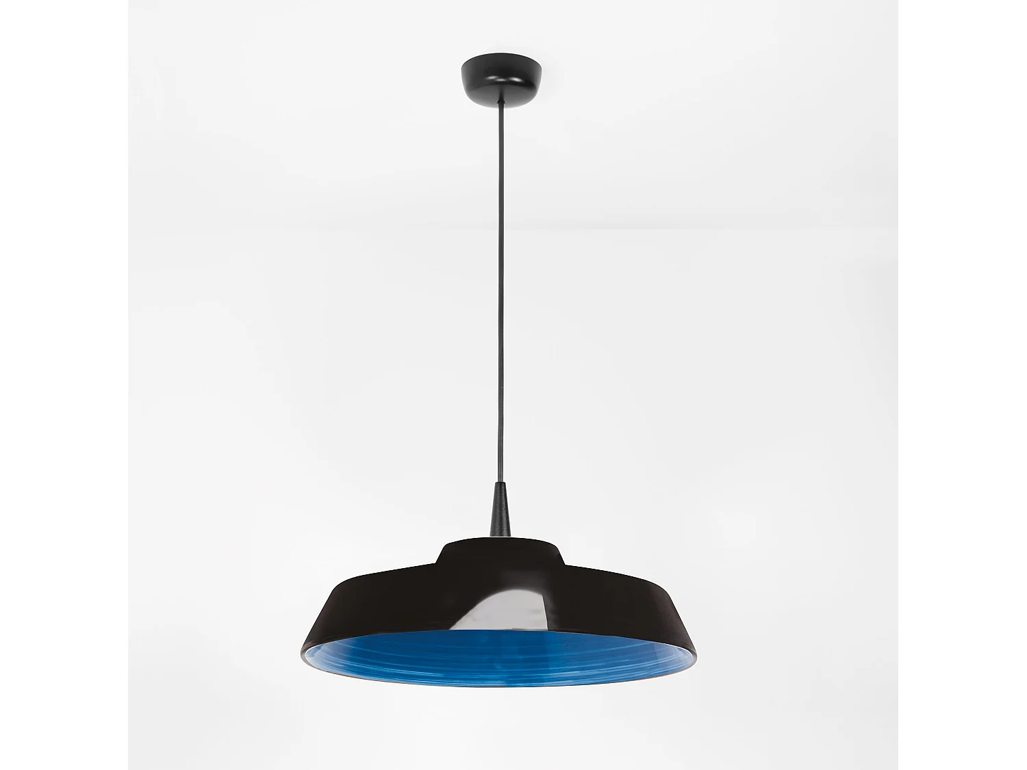 Lámpara colgante Circus Black Ø 35 cm LED 8W 2700K Azul: iluminación de diseño cerámico artesanal para interiores modernos y elegantes.
