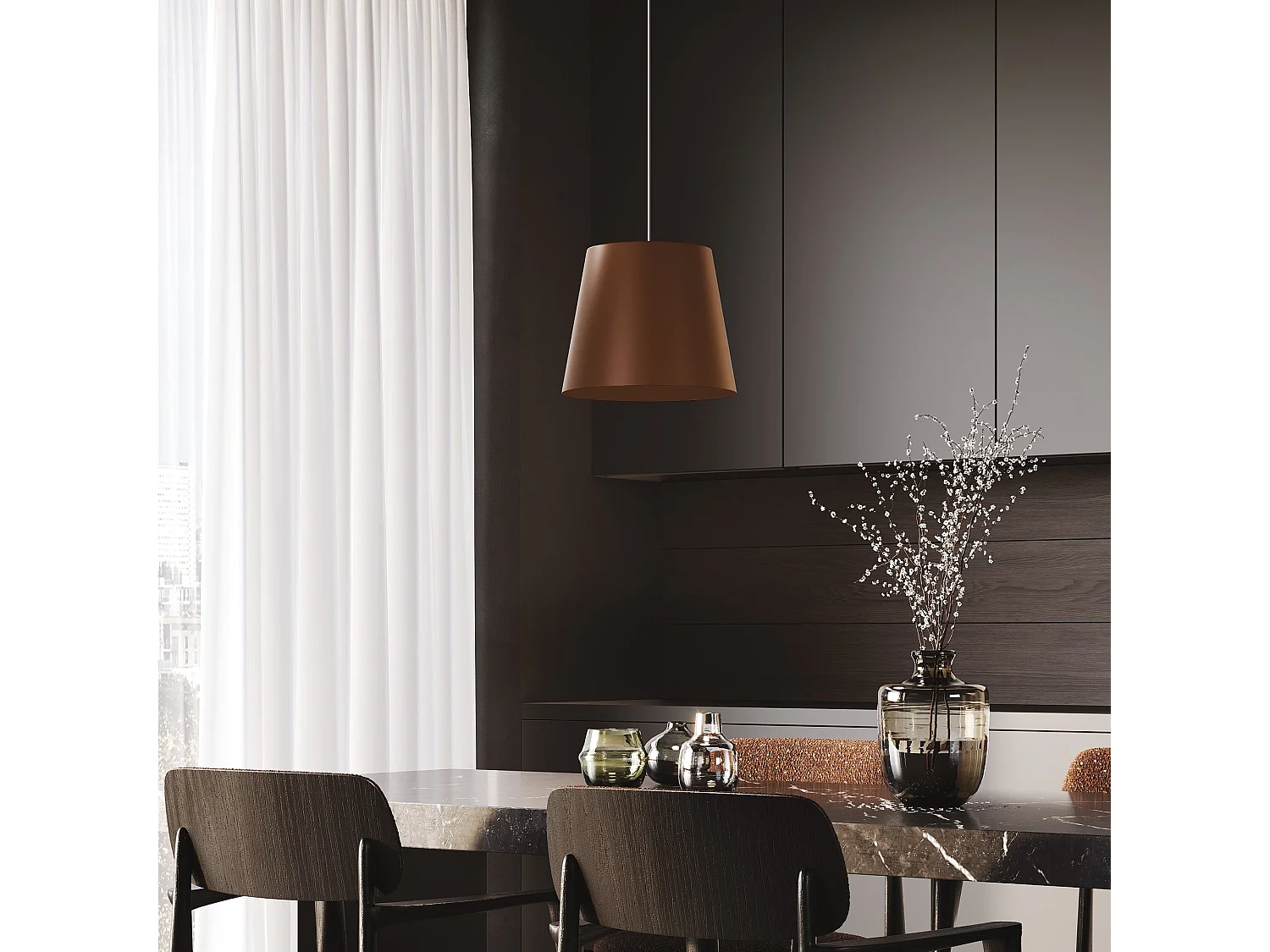 Lámpara colgante LED regulable Poldina de 12,5 W, estructura de aluminio blanco mate, diseño moderno, ideal para iluminación interior, IP40.