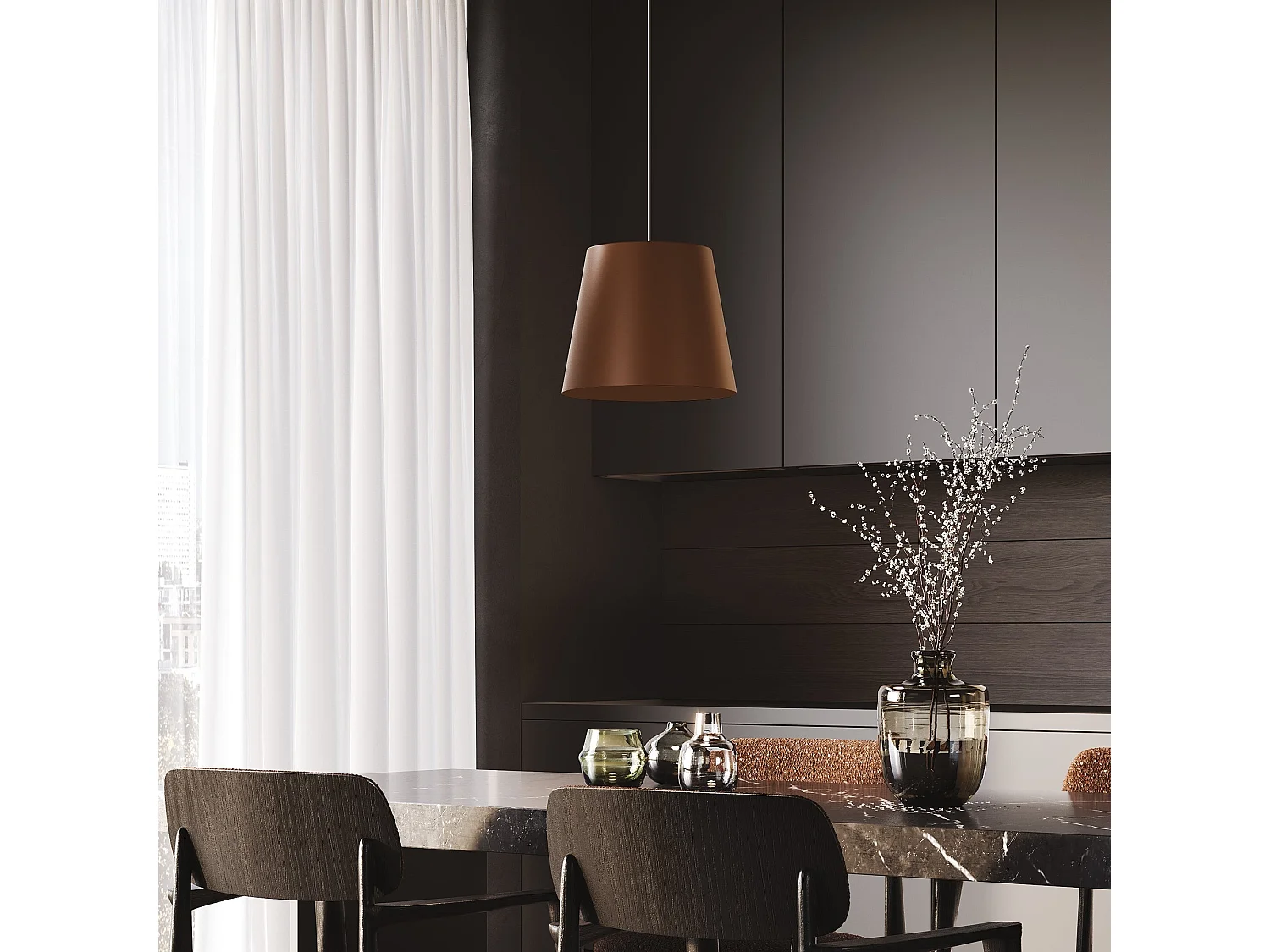 Poldina 12,5W LED pendellampe, dæmpbar, mat hvid aluminiumsramme, moderne design, ideel til indendørs belysning, IP40