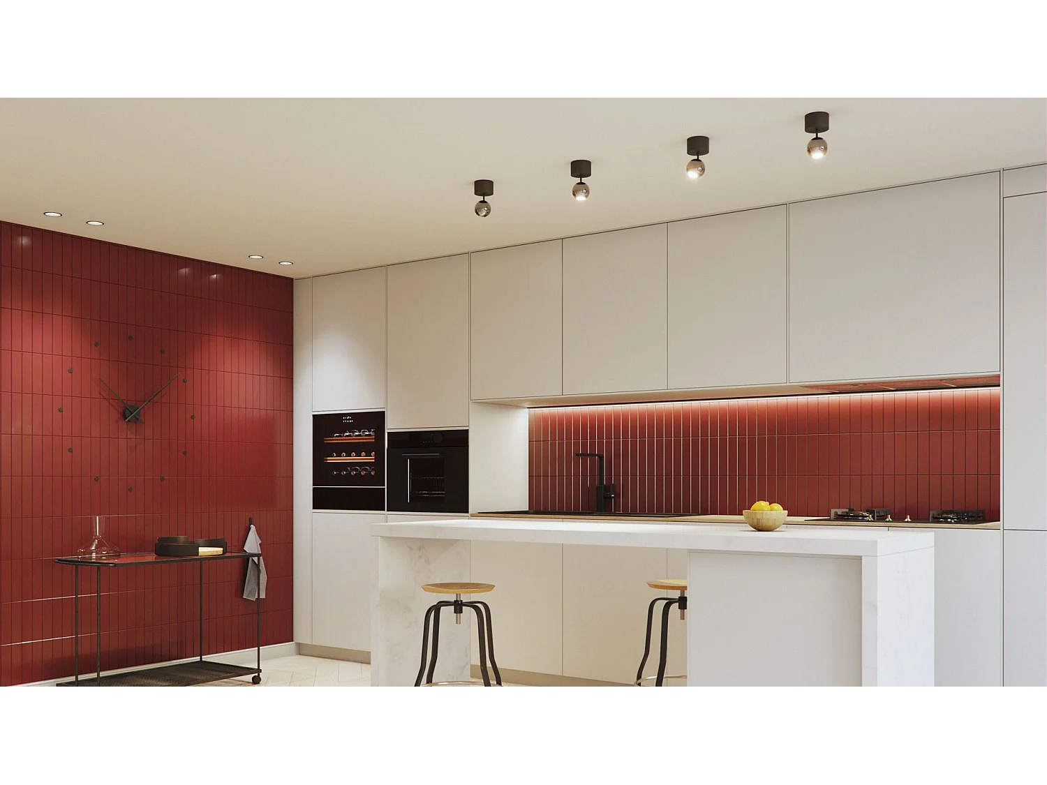 Bora Surface LED loftspotlight 8,5 W 36° 3000 K sølv, justerbar sfærisk spotlight med høj farvegengivelse - Beneito & Faure