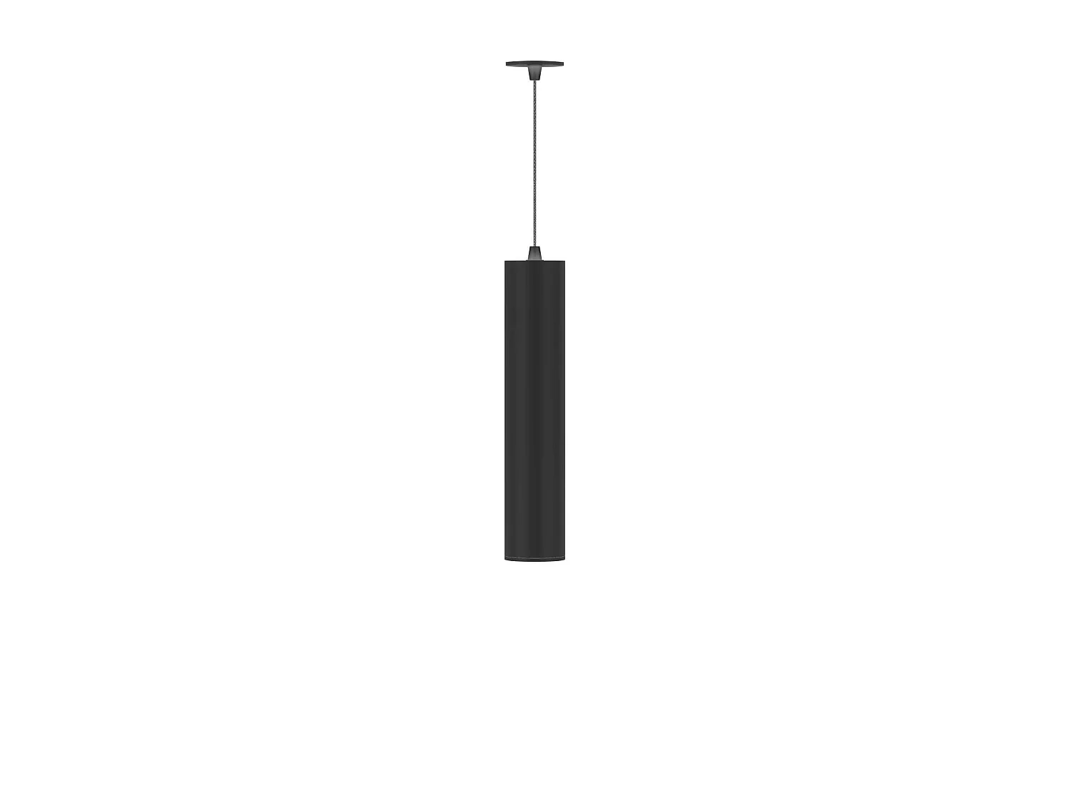 Lámpara colgante tubular Atmos GU10, negro mate, instalación en superficie o empotrada, diseño de interiores moderno - Beneito & Faure