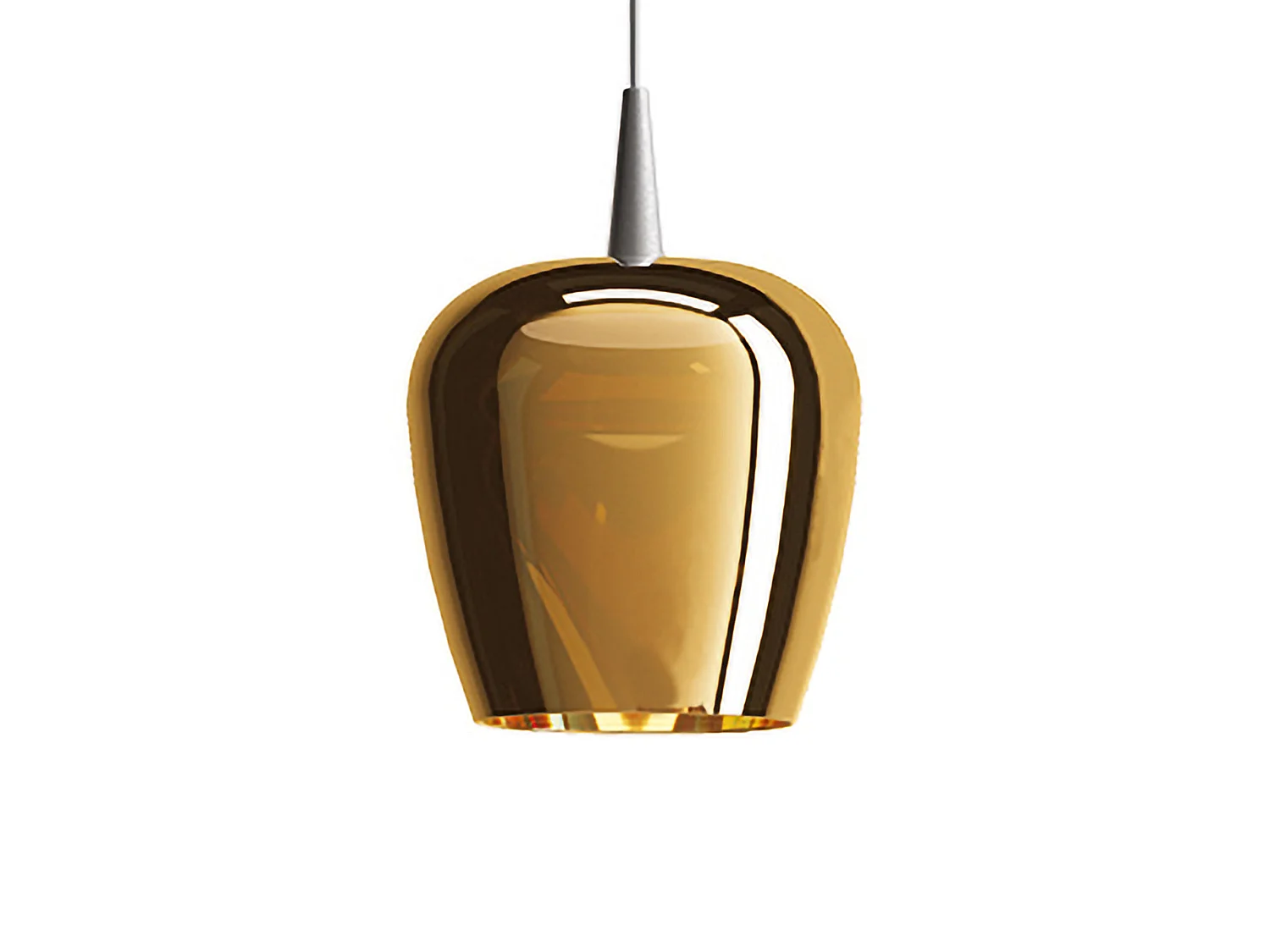 Zafferano Bilia Pendelleuchte, 230 V LED, 8 W, aus mundgeblasenem Borosilikatglas, Aluminium- und Bronze-Finish, Durchmesser 18 cm, Höhe 324 cm