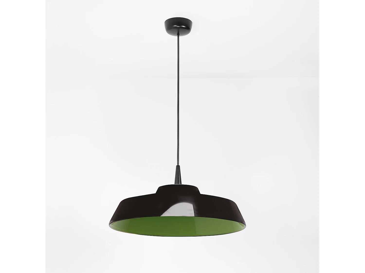 Circus Black suspension LED, design artisanal en céramique verte, diamètre 35 cm, hauteur réglable jusqu'à 300 cm, 8W, 3000K