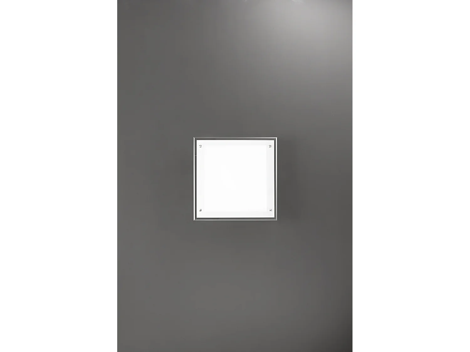 Plafonier LED Quadrado em Vidro Branco 30W CCT Ajustável 42,5x42,5 cm, Design Moderno com Estrutura em Metal e Alumínio Branco da Marca Perenz