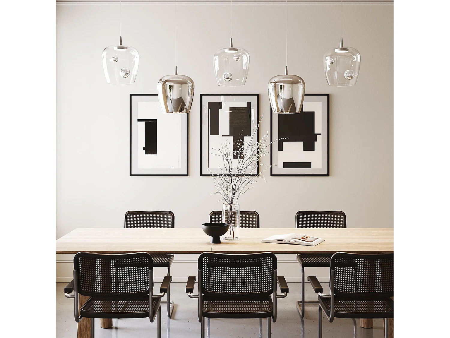 Zafferano Bilia 18 LED 8W 3000K hanglamp van borosilicaatglas en metaal met antiek gouden afwerking, eigentijds klokvormig ontwerp
