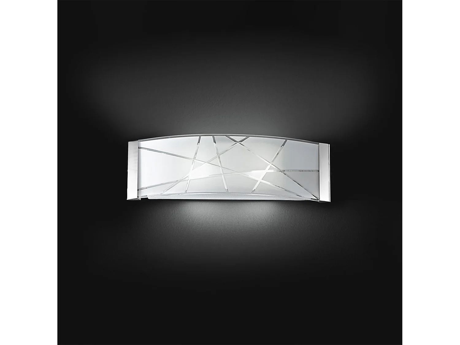 Moderne witte glazen wandlamp 2xE27 60W, elegant en verfijnd design voor interieurverlichting, L.51 x H.16 cm - Perenz