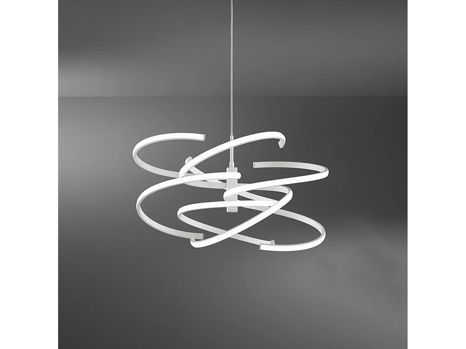 Moderne LED Hanglamp in Mat Wit Metaal 80W Dimbaar CCT met Siliconen Diffuser Elegant Ontwerp D.60 cm - Perenz - Stijlvolle Verlichting voor Huis