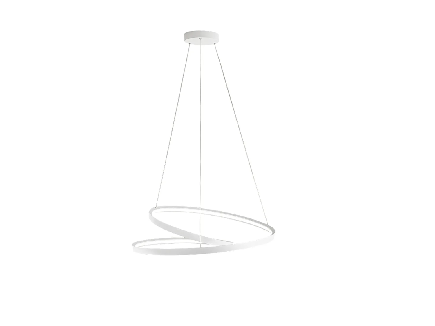 70W LED-hanglamp, mat wit, 6618-serie, metalen en aluminium frame, verstelbaar modern design, CCT-technologie - Perenz