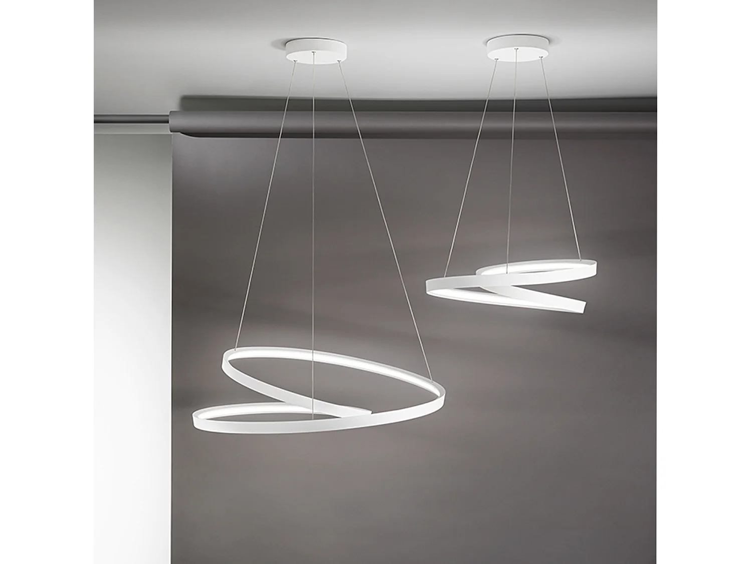 70W LED-hanglamp, mat wit, 6618-serie, metalen en aluminium frame, verstelbaar modern design, CCT-technologie - Perenz