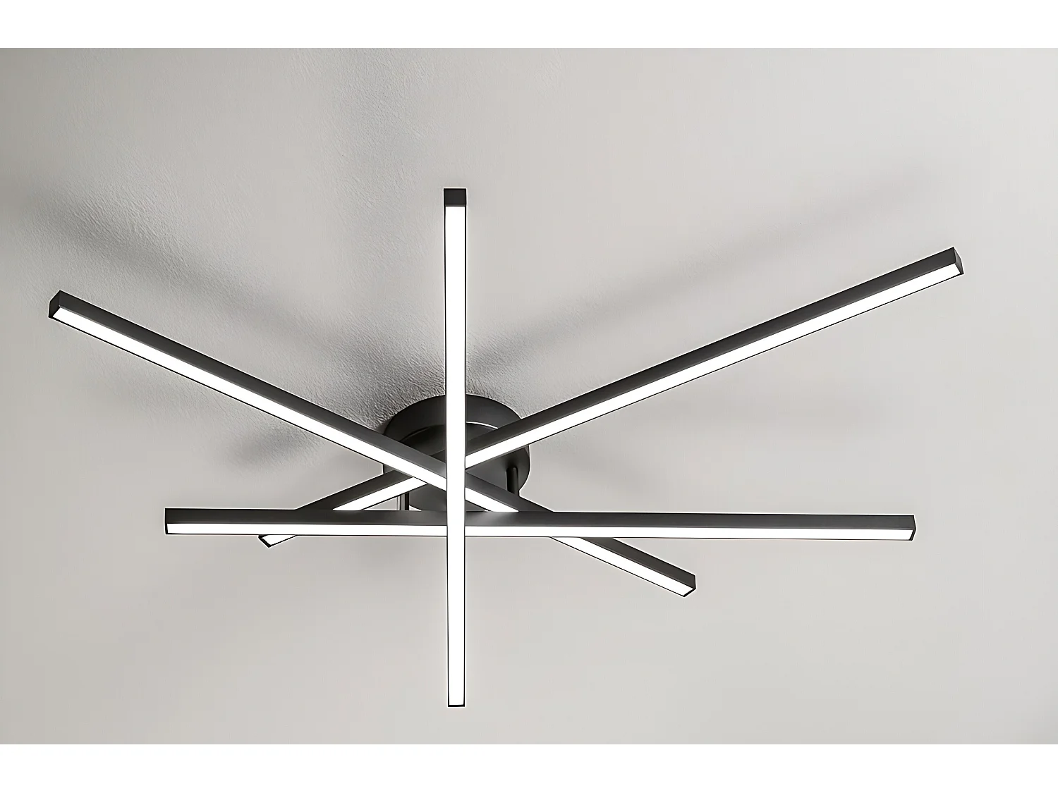 58W LED loftlampe, firkantet, mat sort - pulverlakeret metal- og aluminiumshus - farvetemperatur 3000-6000 K - Perenz