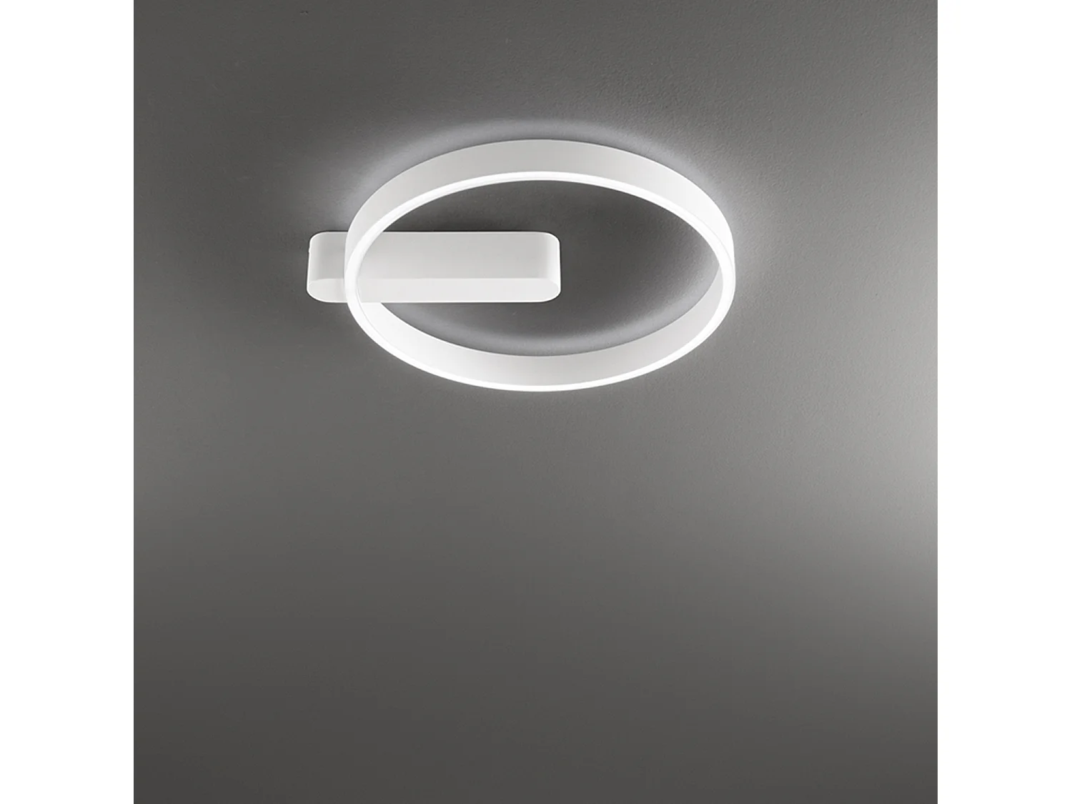 Plafonier LED Circular em Metal Branco Fosco 52W CCT Selecionável 3000K-4000K-6000K Diâmetro 57,5 cm IP20 - Perenz Iluminação para Interiores