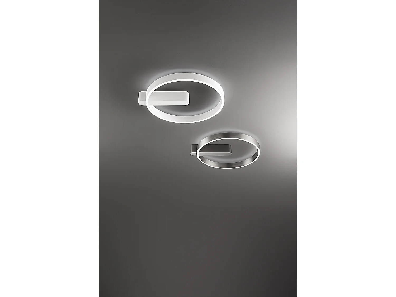 Rund LED-loftlampe i mat hvid metal, 52 W, valgbar farvetemperatur (3000 K, 4000 K, 6000 K), diameter 57,5 ​​cm, beskyttelsesklasse IP20 - Perenz