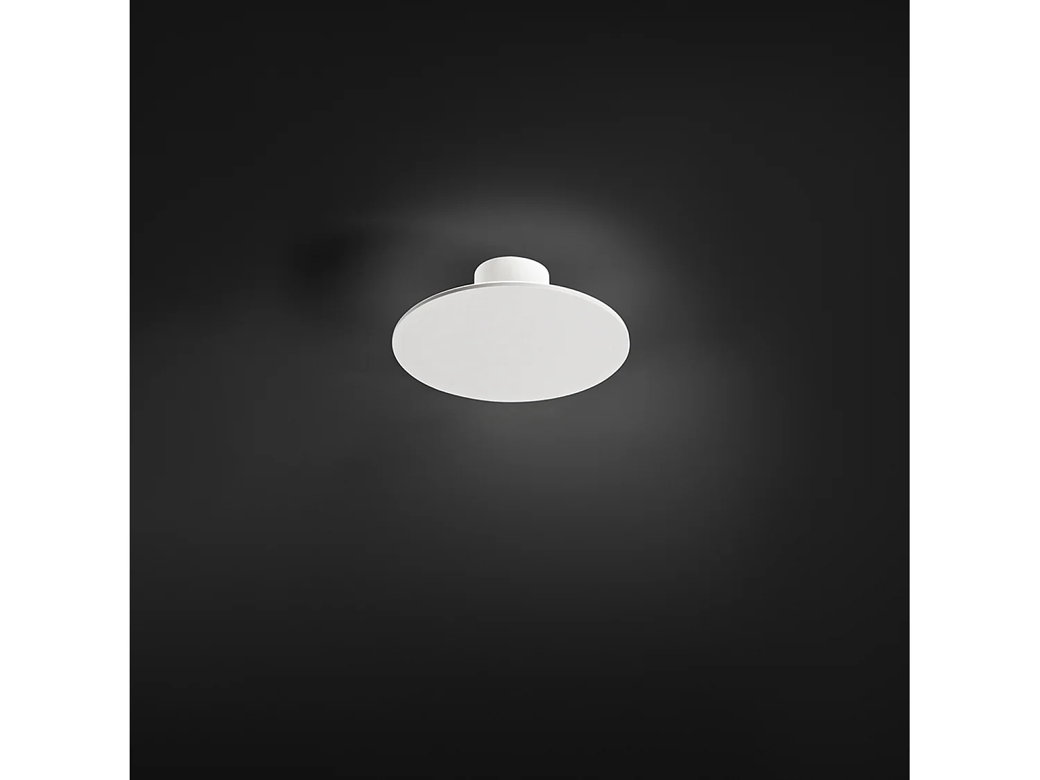 Plafonete LED de teto em metal branco mate, 15W, CCT ajustável 3000K-4000K-6000K, diâmetro 25cm, design moderno e minimalista - Marca Perenz Ltda