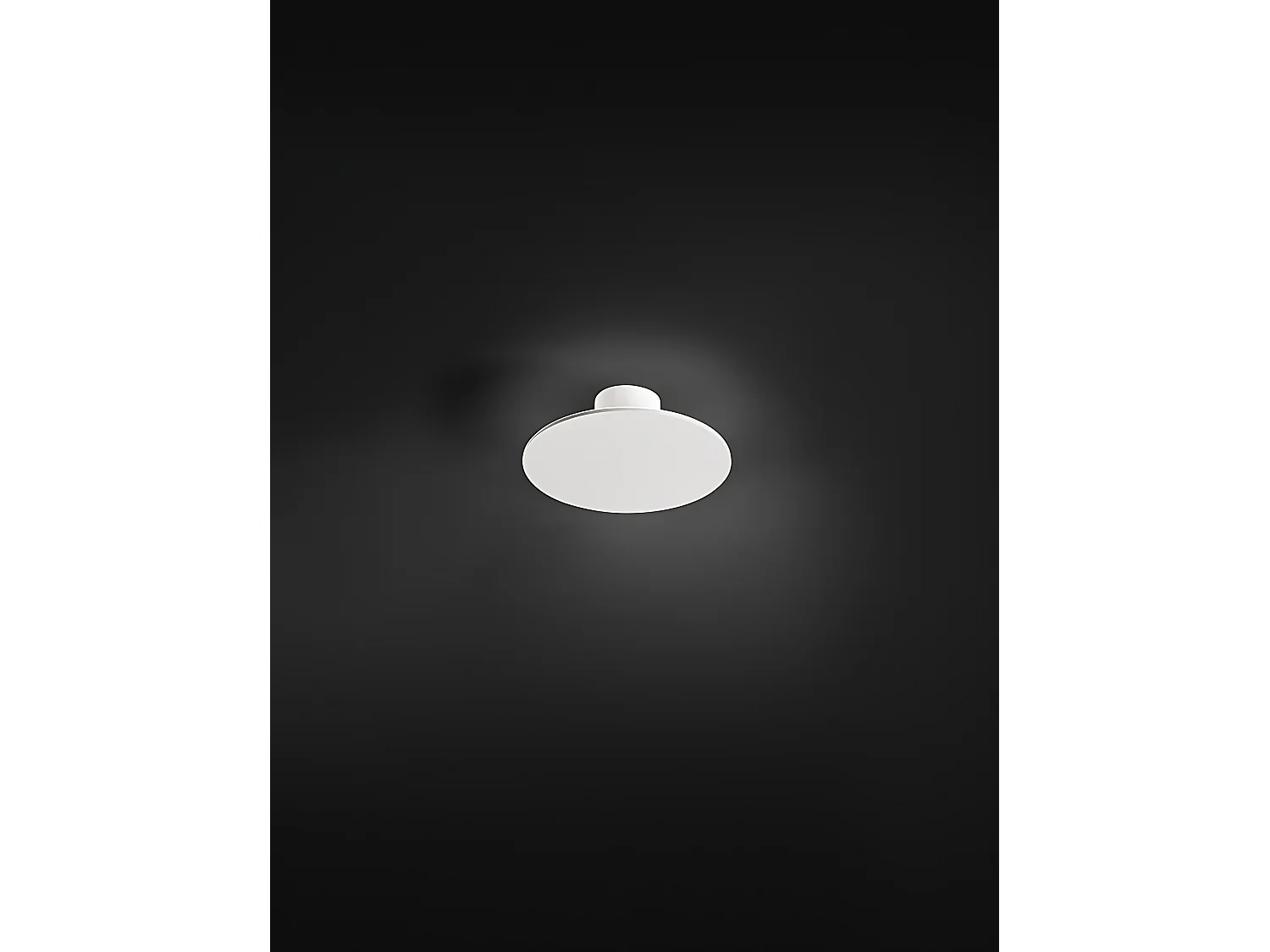 Perenz 15W LED loftlampe i mat hvid metal, justerbar farvetemperatur 3000K-4000K-6000K, diameter 25 cm, moderne minimalistisk design
